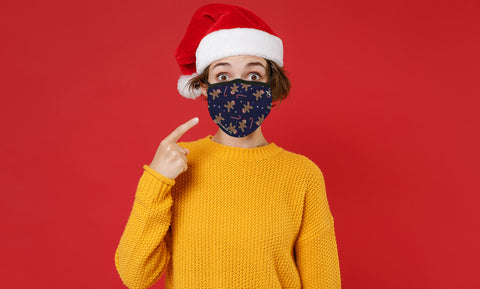 3-Pack: Christmas Two-Layer Reusable Face Mask With Adjustable Ear Loops