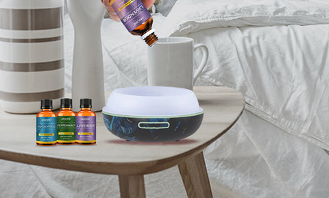 Starry Night Ultrasonic Aromatherapy Diffuser With Essential Oil Gift Set (7-Piece)