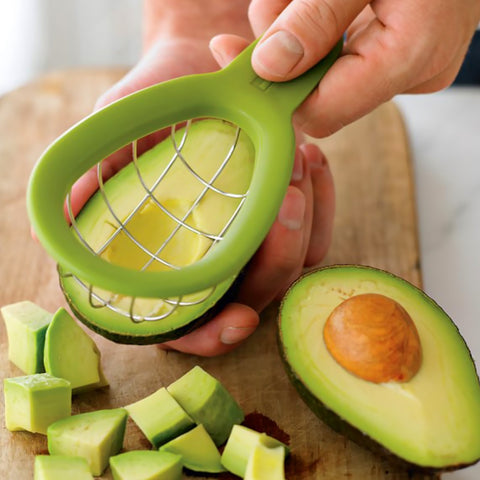 Stainless Steel Easy Avocado Slicer and Perfect Cubing Tool (1-Pack or 2-Pack)