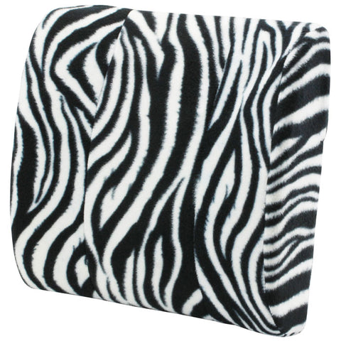 Lumbar and Back Rest Massage Pillow - Zebra Print