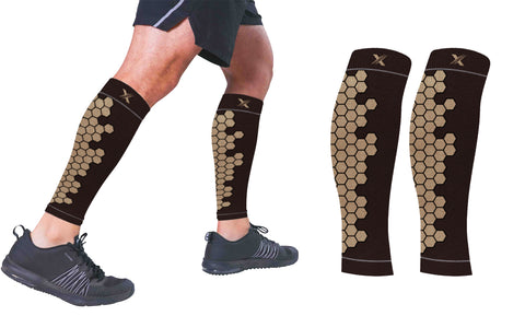 Copper Infused High Performance Compression and Support Calf Sleeves (1-Pair)
