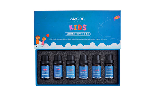 Natural Aromatherapy Kids Safe Essential Oils  Starter Set for Focus, Calming, Sleep and Immune Support for Kids