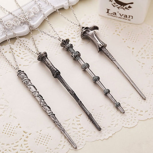 4-Pack : Magic Wand Necklace and Keychain