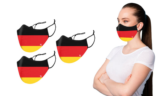Germany Flag Double Layered Reusable Mask With Adjustable Loops