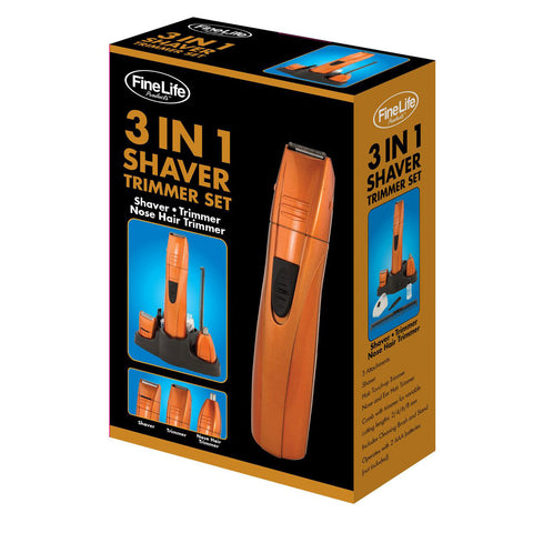 3-in-1 Shaver and Trimmer Set - COPPER