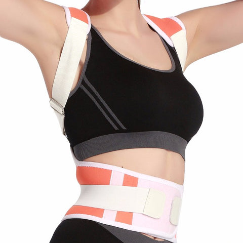 Adjustable Posture-Support Brace and Double-Compression Belt