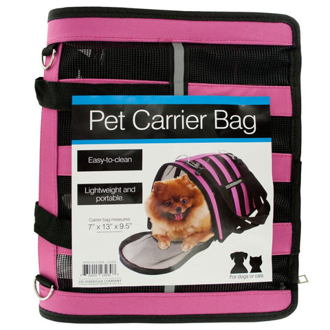 Vented Pet Carrier Bag with Reflective Stripes