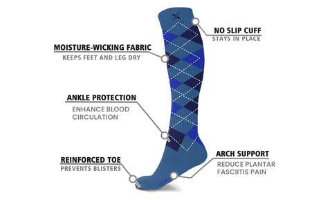 Men's Knee High Everyday Wear Compression Socks (6-Pairs)