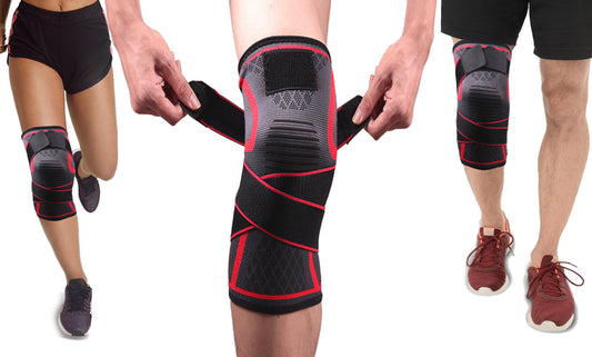 Knee Compression Stabilizing Sleeve with Adjustable Straps