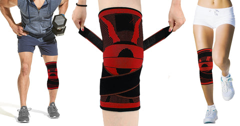 3D Knee-Compression Sleeve with Adjustable Straps