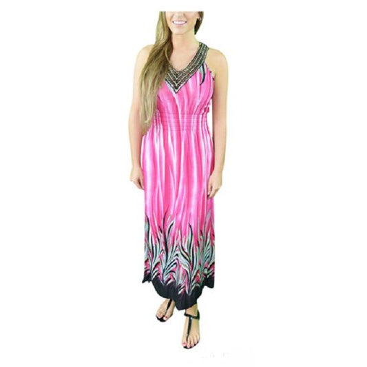 Sequin V-Neck Beach Dress
