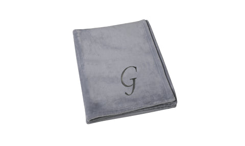 Premium Home Soft and Comfy Monogram Embroidered Throw (50" x 60")