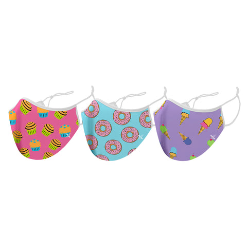 Fun And Expressive Double Layer Reusable Face Mask With Adjustable Loop (3 -Pack)