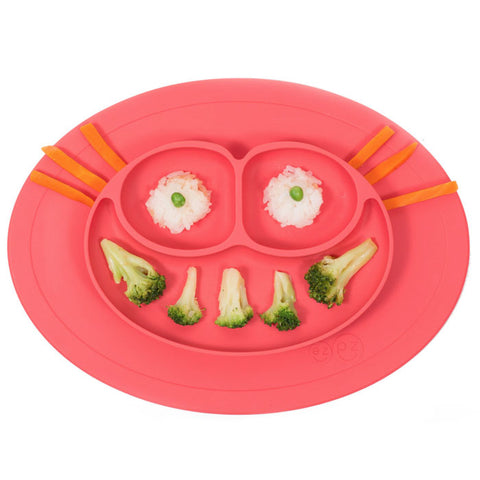 Silicone Feeding Placemat and 3-Section Plate