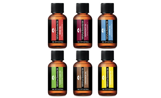 6-Piece : Aromatherapy Therapeutic Grade Essential Oil Gift Set