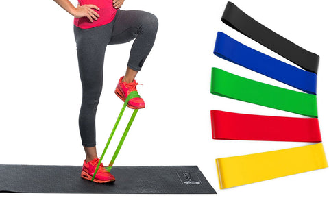 5-Pack: Precision Mini Exercise Workout Stretching Resistance Bands