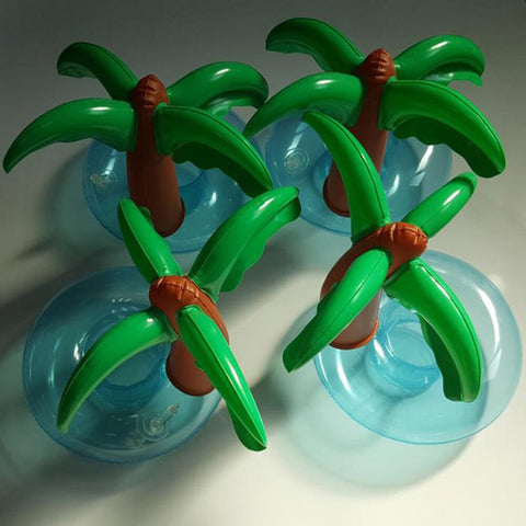 4-Pack : Inflatable Coconut Tree Drink Holder