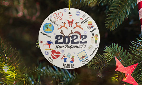 2022 Keepsake Christmas Tree Ornament And Hanging Decorations Gifts For All (4-Pack)