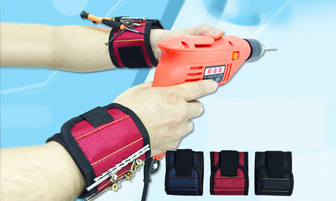 Magnetic Wristband with Strong Magnets for Holding Screws, Nails, Drill Bits for DIY Handyman