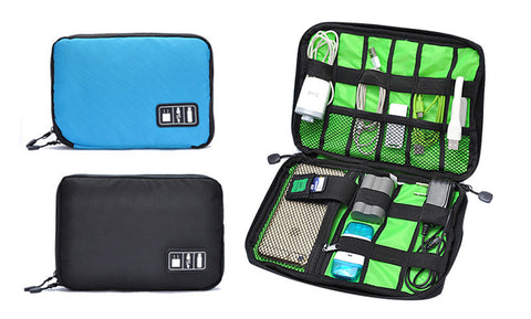 Waterproof Portable  Travel Electronic Organizer for Phone Charger, Cables, USB, SD Card, Power Bank