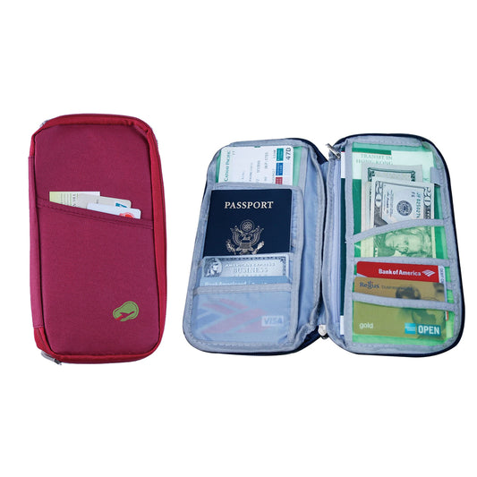 Lightweight Travel Wallet Passport Holder, Document Organizer