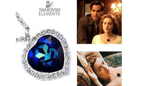 Swarovski Elements 'Heart of the Ocean' Titanic Necklace