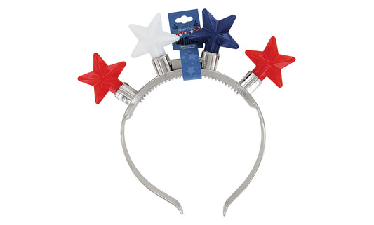 Patriot Pride USA Jumbo Flashing Star Headband (3-Pack)