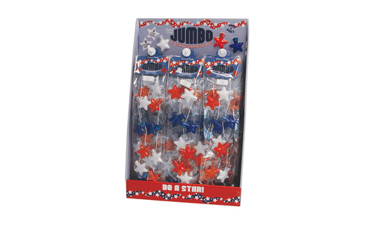 Patriot Pride Jumbo USA Flashing Star Light-Up Necklace (2-Pack)