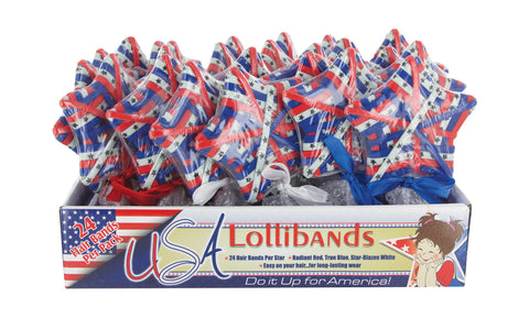 Patriot Pride USA Lollibands Headbands (144-Pack)