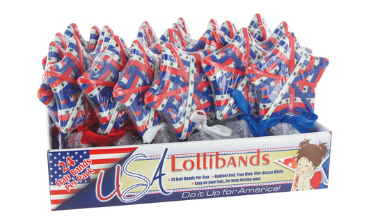 Patriot Pride USA Lollibands Headbands (144-Pack)