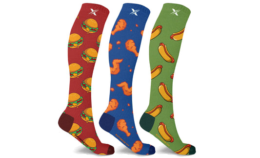 Food Lovers Paradise Pain Relief  Compression Socks (3-Pairs)