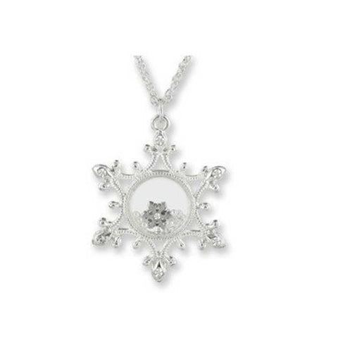 Winter's Precious Jewels "Long" Snowflake Pendant
