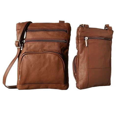 Super Soft Leather-Crossbody Bag - Assorted Colors