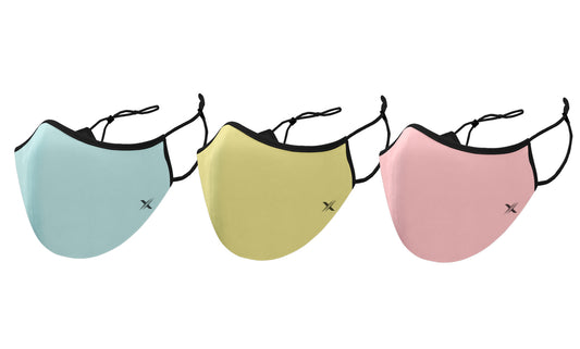 Pastel Colors Dual-Layer Reusable Kids Face Mask With Adjustable Earloop (3-Pack)