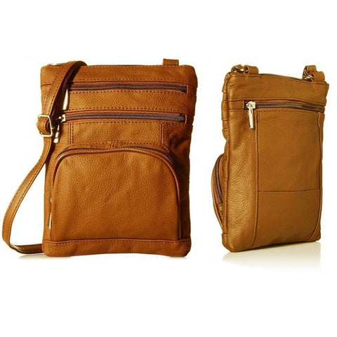 Super Soft Leather-Crossbody Bag - Assorted Colors