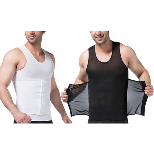 3-in-1 Men Compression and Posture Corrector Shirt with Slimming Belt