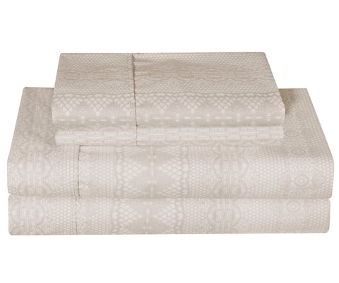 Printed or Solid Microfiber Sheet Set