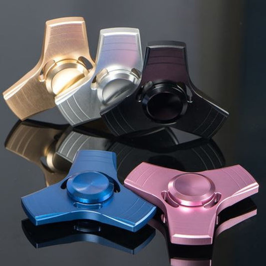 Aluminum Metallic Fidget Tri-Spinner - Assorted Colors